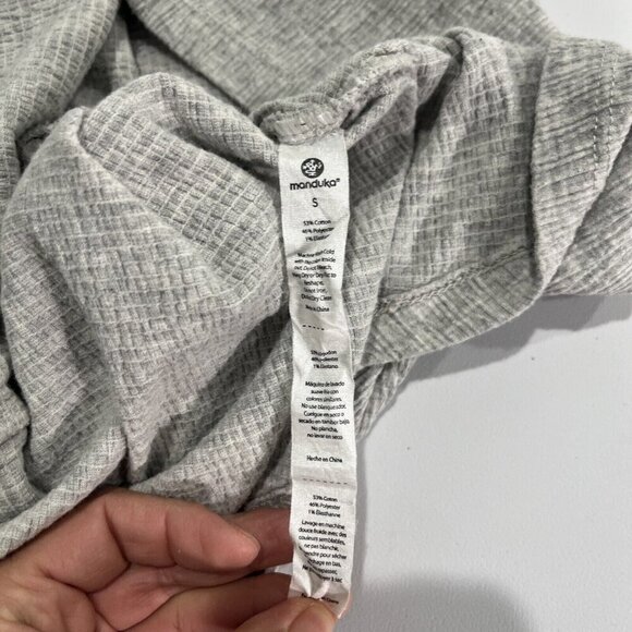 Manduka Womens Performance Yoga Crepe Top Small Scalloped Neck Slouch 3/4 Sleeve - Picture 5 of 5